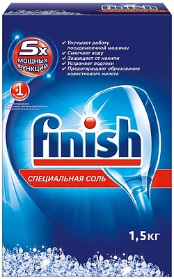 Соль для посудомоечных машин 1,5кг Финиш (Finish) (х1/12)