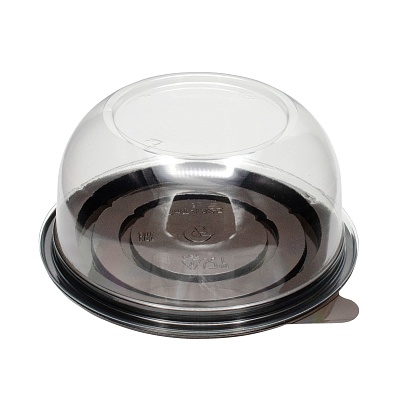 Крышка для тортницы Купольная  круглая ПЭТ СПТ-132 D=132мм Выс:60мм цвет прозр. (х360)