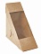 Упаковка для сэндвичей 125х125х40мм ECO Sandwich 40 С окном цвет Крафт DoECO (х50/600)