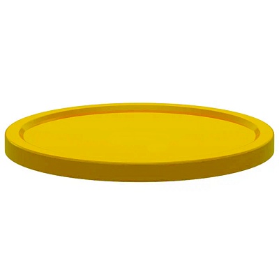 Крышка к банке под пресервы круглая ПП для 150, 160, 220, 250мл D=96мм цвет Желтый Перинт (х1400)